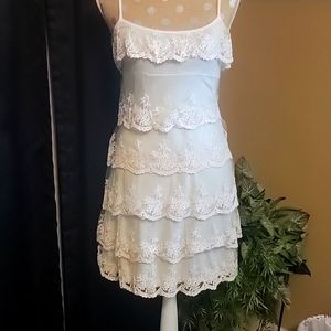 Millou Cream white colored  Cotton & Lace dress